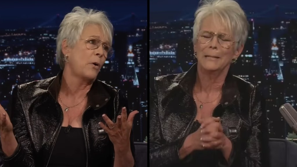 Jamie Lee Curtis fights back tears while opening up about ‘gnarly’ LA