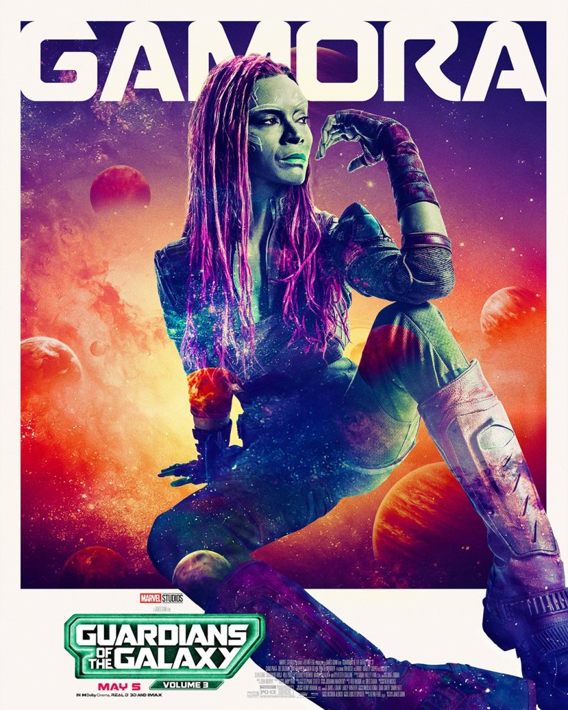 New Character Posters For 'Guardians Of The Galaxy Vol .3' Revealed Gamora